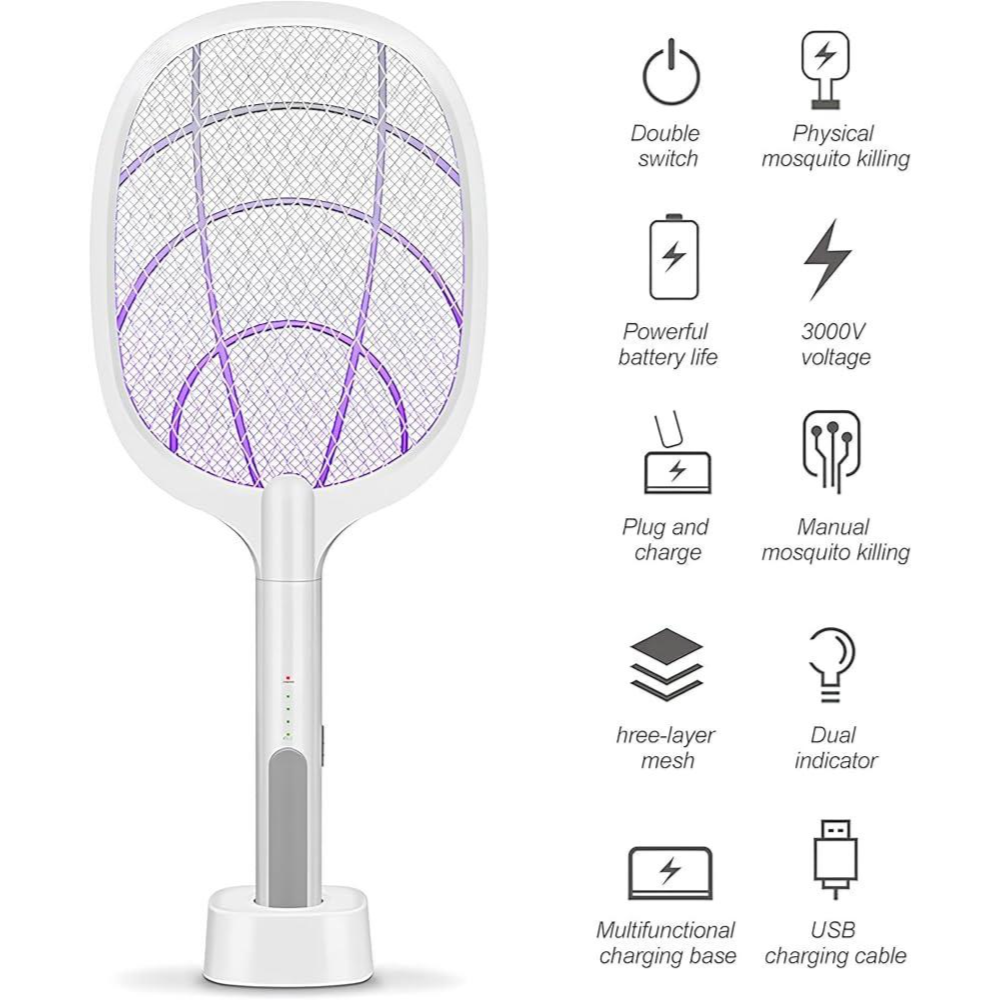 Gecko Multifunctional Electric Mosquito Swatter LTD 638