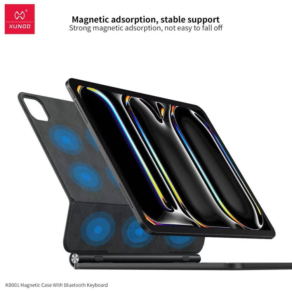 XUNDD Arabic,English Magnetic Magic Keyboard Case with Backlight for iPad PRO 11 2024