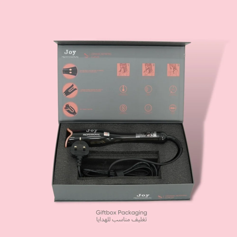 Joy Professional automatic hair curler, ceramic hair curler, 4 heat levels, 360 degree swivel cable