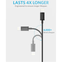 Anker PowerLine Select+ USB to Lightning Connector 6ft 4000 Bend Lifespan Cable A8013H12 - Black