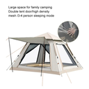 240x240x155cm Automatic Pop Up Tent 2 Doors 2 Windows Silver Coated 210T Fabric Outdoor Camping Tent (No Moisture-Proof Mat) - Grey