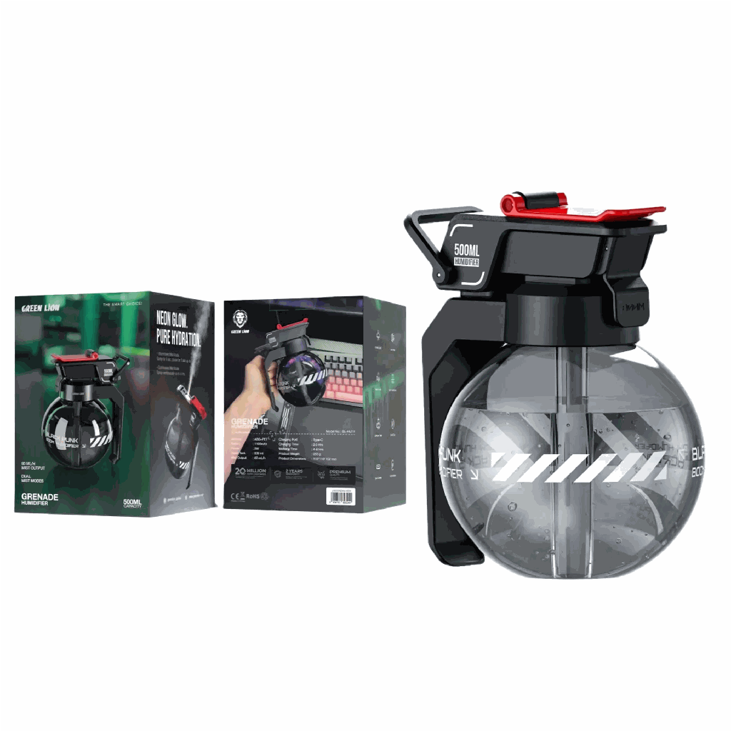 Green Lion Grenade Humidifier 500mL – 2 Years Warranty