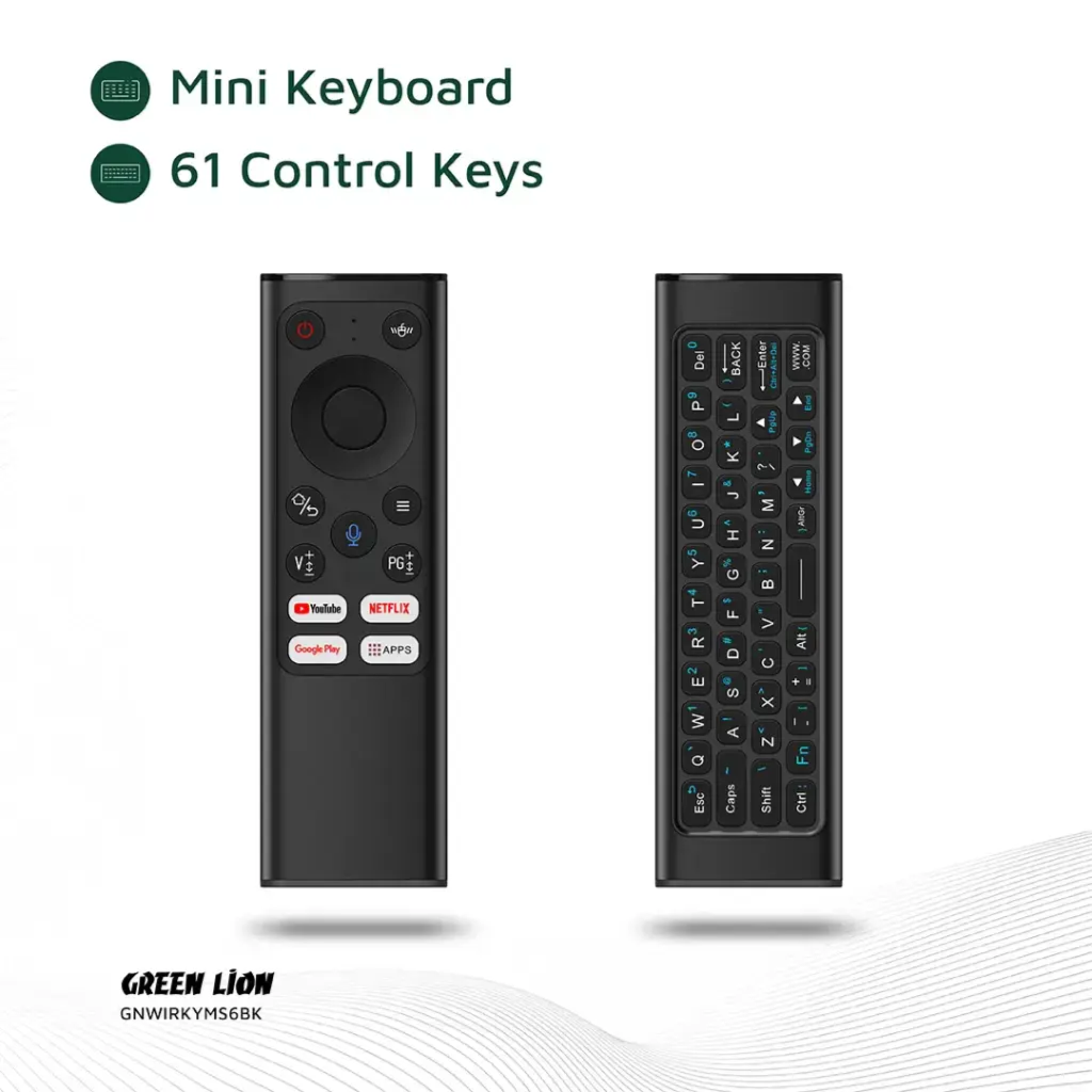 Green Lion Wireless Remote Pro with Keyboard and Mouse - Black
