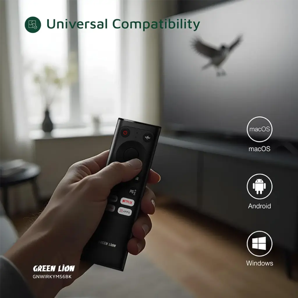 Green Lion Wireless Remote Pro with Keyboard and Mouse - Black