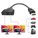 HDTV TO 2F HDTV Hub - HDMI Male to HDMI Female Dual Cable - 1 to 2 separate Dual HDMI Conversion Cable