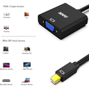 Mini DisplayPort to VGA Adapter, Mini DP Display Port to VGA (Thunderbolt Compatible) Male to Female Adapter for ThinkPad SurfacePro PC