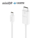 4k Mini Displayport Dp To Hdmi Adapter Cable For Apple Macbook, 6ft - White