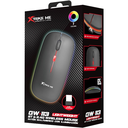 xtrike me GW-113 Wireless Dual Modes Mouse, Ergonomic Design, Adjustable DPI, Silent Clicks, Rechargeable Battery, Windows/Mac/Android Compatible, Lightweight, Black