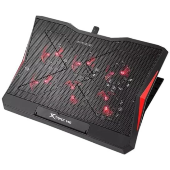 XTRIKE ME FN811 Laptop Cooling Pad Stand – 6 x RED Led Fans – 2 USB Ports – Support UP 17 Inch