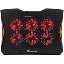 XTRIKE ME FN811 Laptop Cooling Pad Stand – 6 x RED Led Fans – 2 USB Ports – Support UP 17 Inch