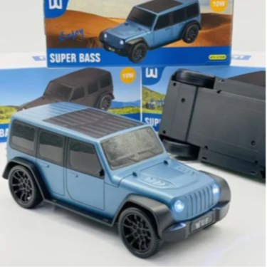 WUF Thar Jeep Portable Bluetooth Speaker With Phone Holder LED Headlights & Super Bass 10W