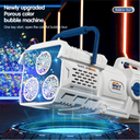60 Holes Handheld Space Rocket Bubble Gun Automatic Soap Bubble Machine With LED Light Outdoor Wedding Party Kids Toys Gifts
