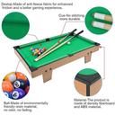 Hg203d Mini Pool Table, Table-top Billiard Game, Mini Snooker Game Set With Balls, Cues, Rack Pool Toy For Kids, Family Game, Party Game