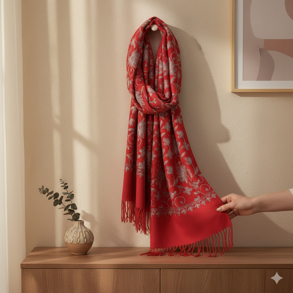 Winter shawls with sequence