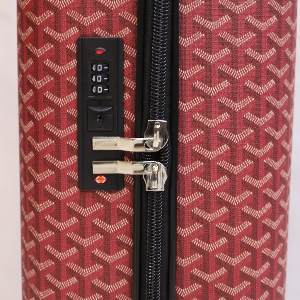 Premium red Pattern Travel Trolley