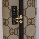 Premium brown Pattern Travel Trolley Set