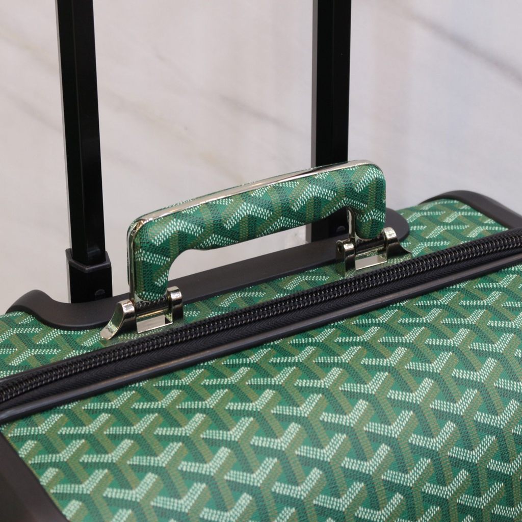 Premium Green Pattern Travel Trolley