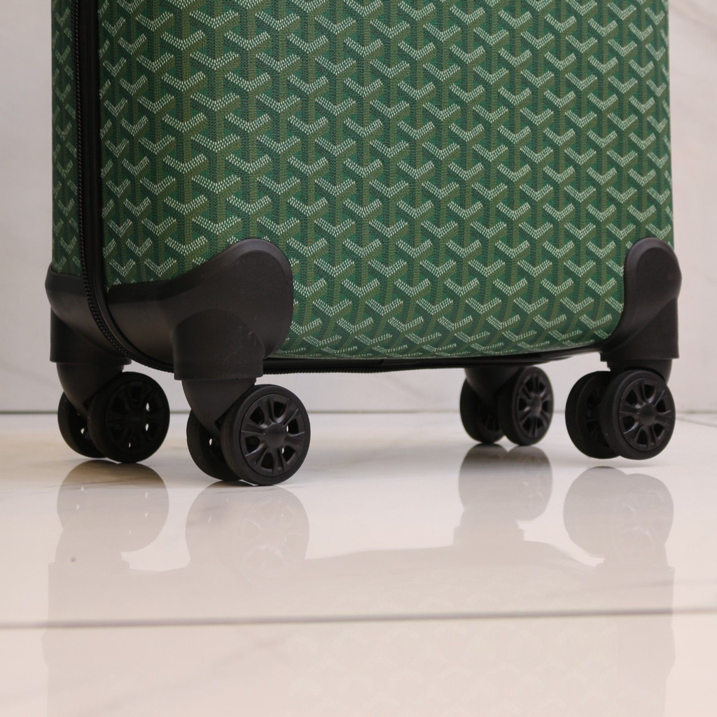 Premium Green Pattern Travel Trolley
