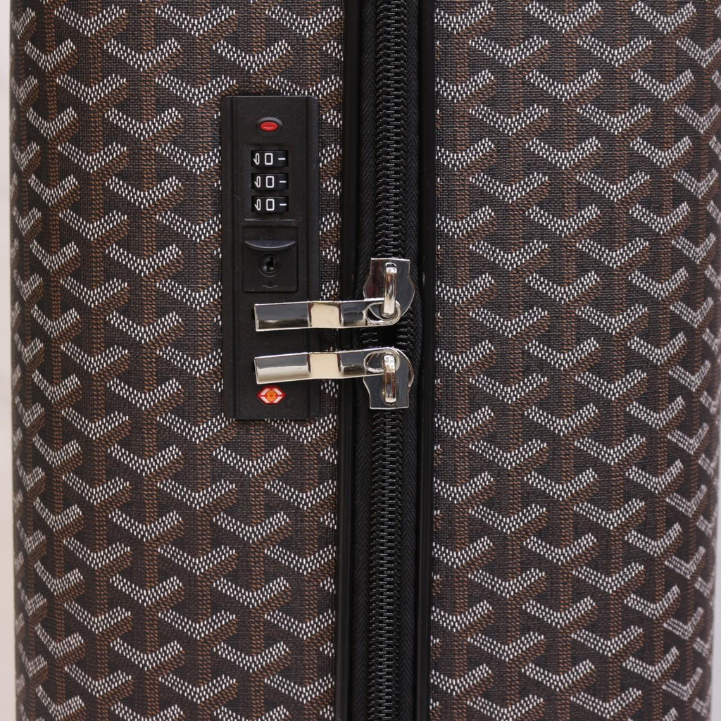 Premium black Pattern Travel Trolley Set