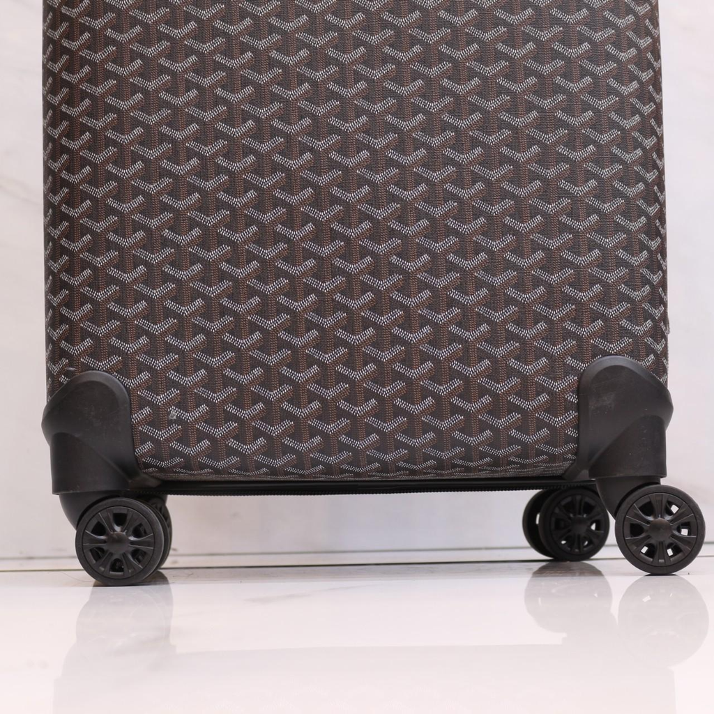 Premium black Pattern Travel Trolley Set