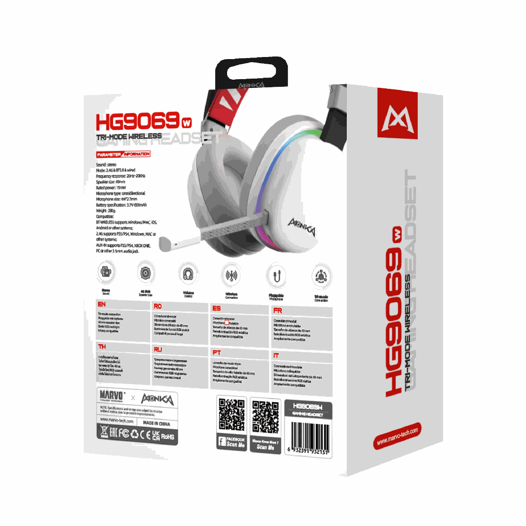 Monka Echo HG9069W Wireless Stereo Gaming Headset
