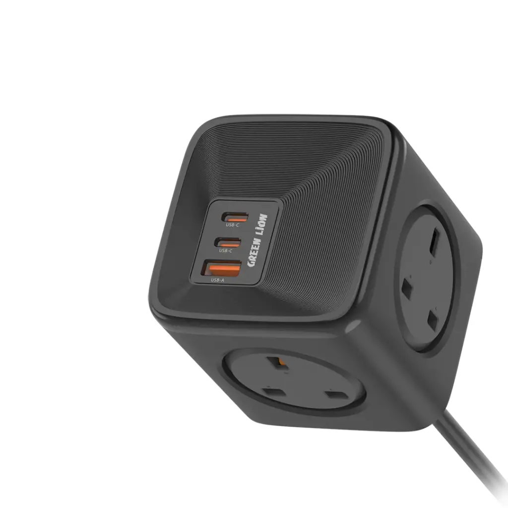 Green Lion 7 In 1 Compact 33W PPS PowerSocket - Black