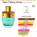 Afnan rare tiffany edp 100 ml for women