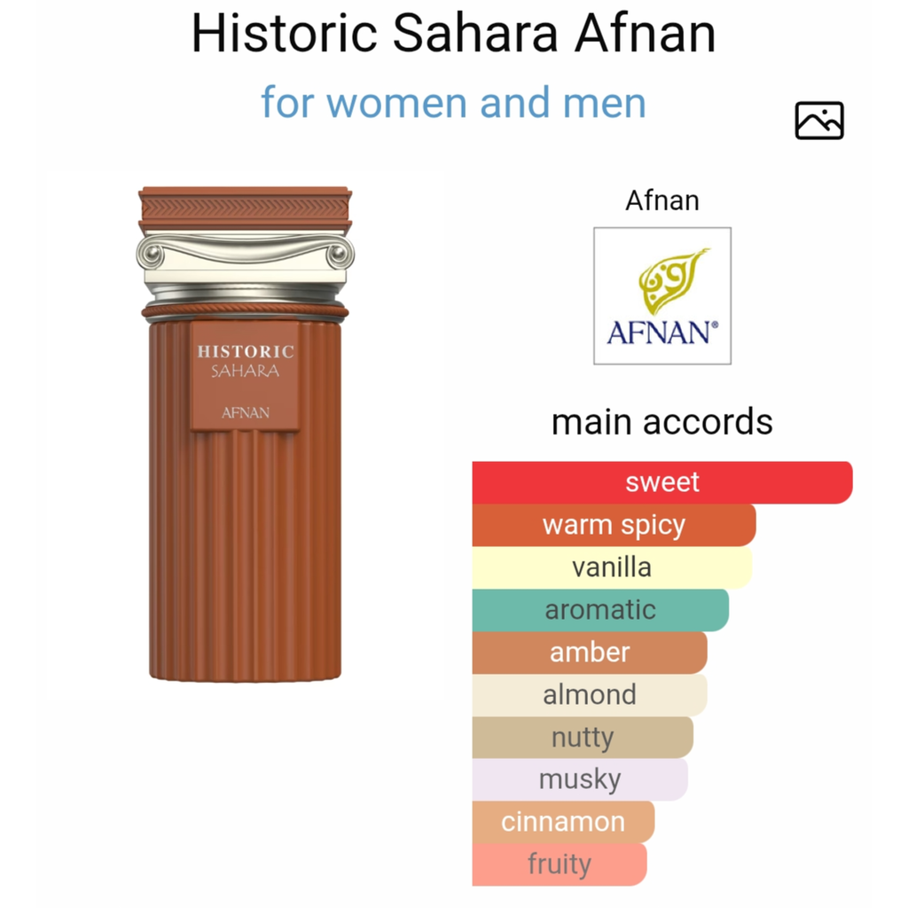 Afnan historic Sahara 100 ml extrait de parfum for men and women