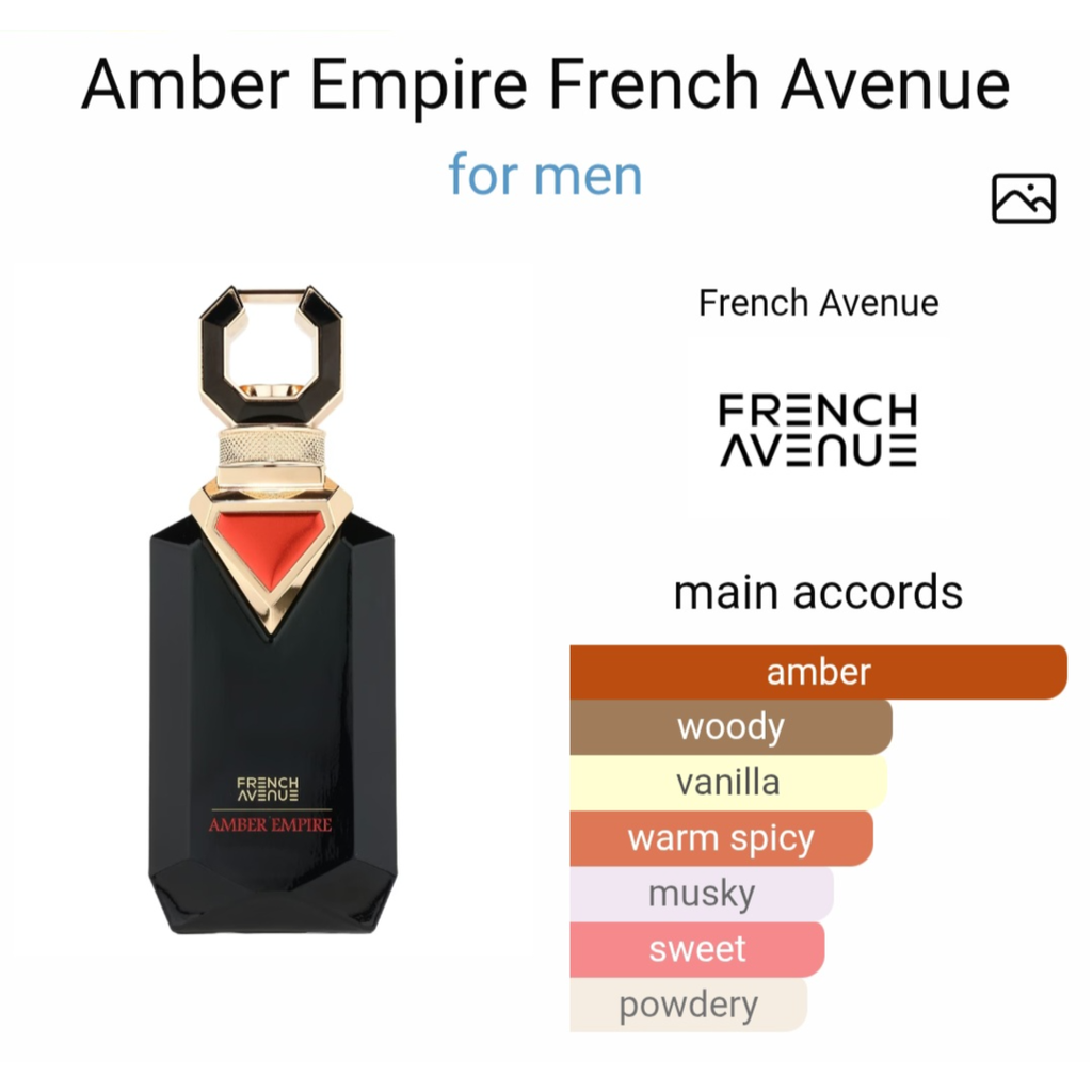 French avenue amber empire extrait de parfum 100 ml for men