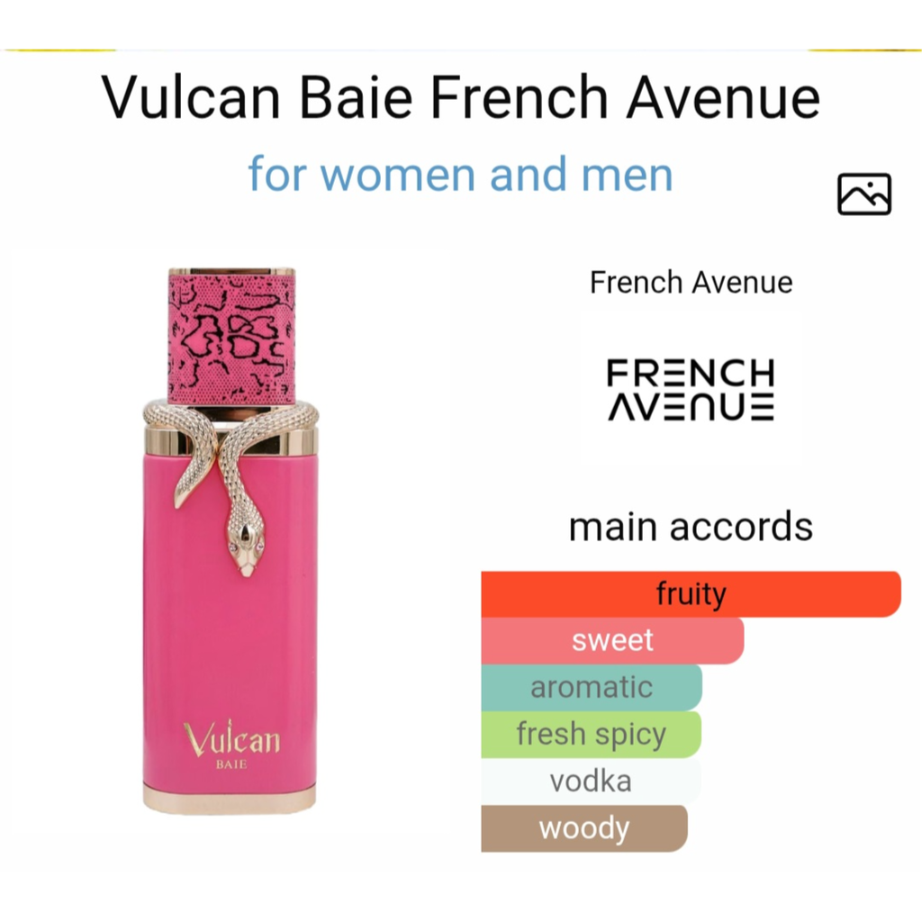 French avenue vulcan baie edp 100ml for men and women