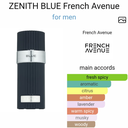 French avenue zenith blue edp 100 ml for men