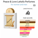 Lattafa pride peace&love edp 100 ml for men and women