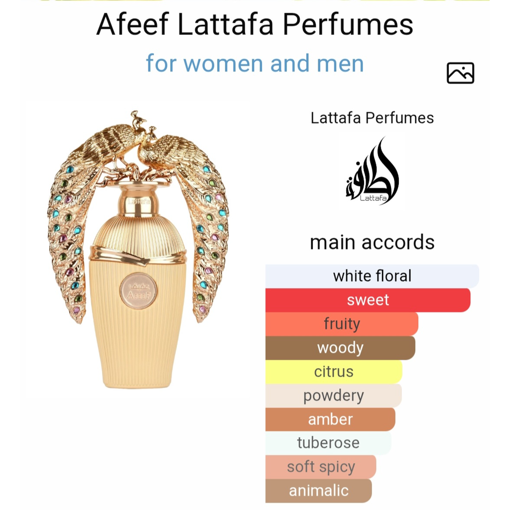 Lattafa afeef edp 100 ml for men and women