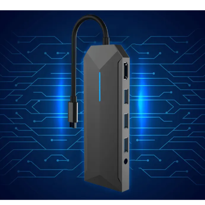 9 in1 USB-C Hub 4K Gamers Edition PD 100W- Black