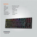 Porodo Gaming Tkl Mechanical Keyboard With 12 Rgb Ligh