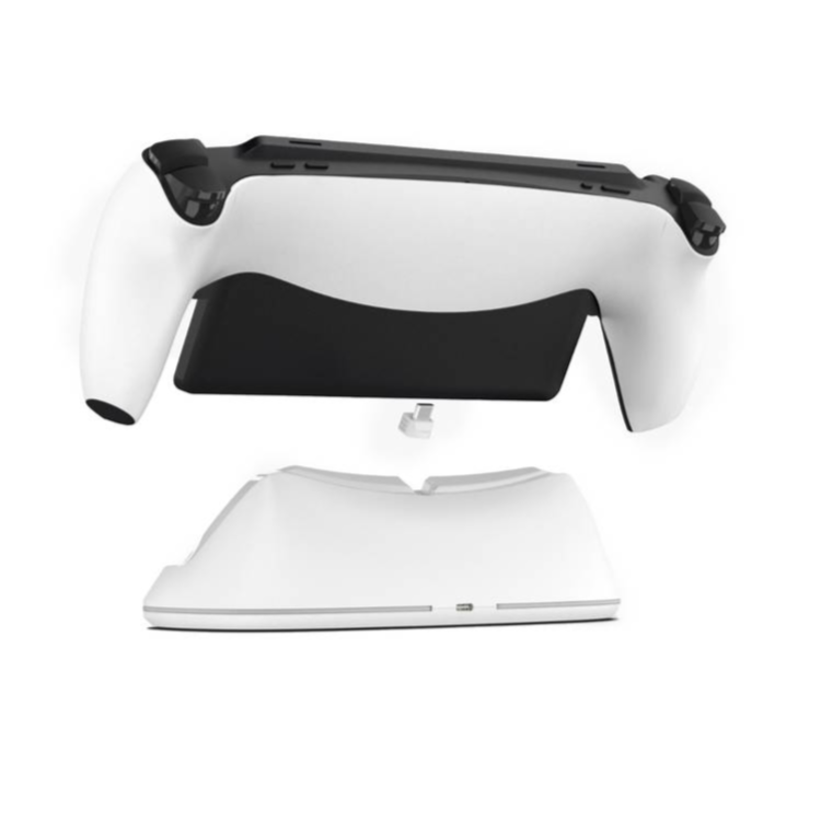 Porodo Gaming PlayStation Portal Charging Dock with Anti Slip Base, Built-in Safeguard, ABS Material, RGB Light - White