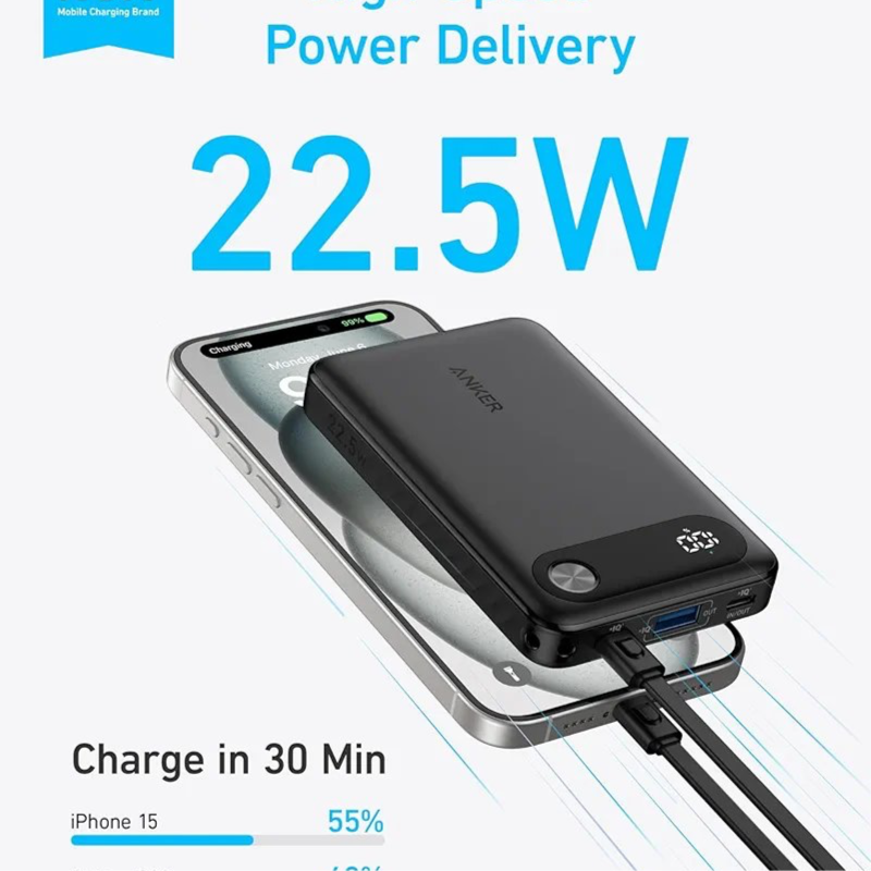 Anker Powerful and Travel Friendly 10000mAh 22.5W Power Bank