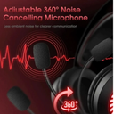 Onikuma M180 Pro Wired Gaming Headset | Single Plug Adjustable | USB + 3.5mm | LED Light | 50mm Driver | Microphone - Black