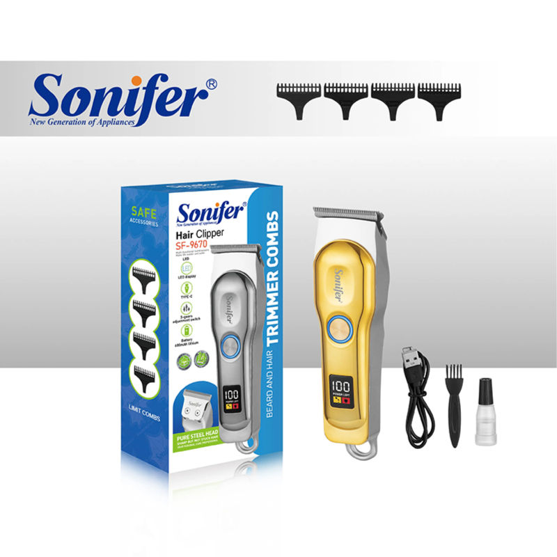 SONIFER SF-9670 Multifunctional Cordless Hair Beard Shaver Trimmer