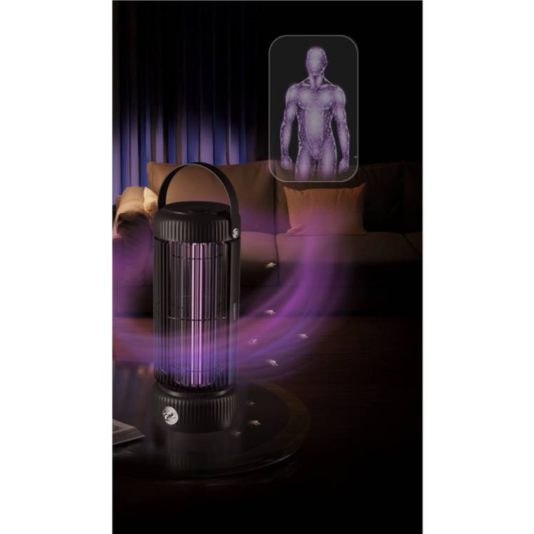 Porodo Portable Mosquito Zapper with UV LED Lamp Insect Killer (LFS135) Black