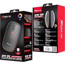 xtrike me GW-113 Wireless Dual Modes Mouse, Ergonomic Design, Adjustable DPI, Silent Clicks, Rechargeable Battery, Windows/Mac/Android Compatible, Lightweight, Black