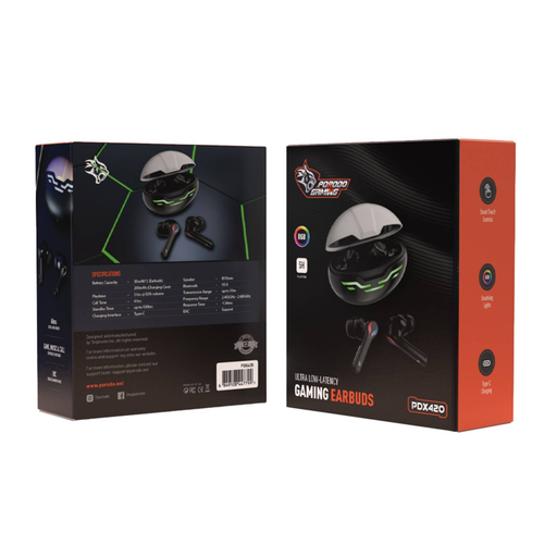 Porodo Gaming Ultra Low-Latency Gaming Earbuds - Black