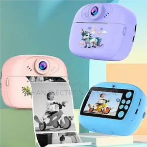 Digital Mini Camera Kids Instant Print With Games Appearance, Dual Camera, 1080p HD Purple