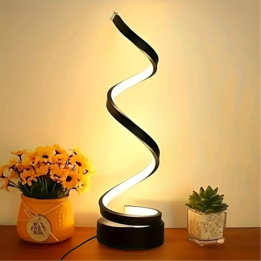 Ruiqas LED Table Lamp Minimalist Style Spiral Desk Light