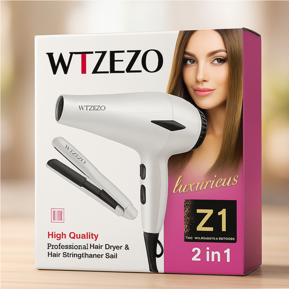 WTZEZO 2 IN 1 Professional Hair Dryer and Straightener set Z1