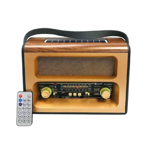 Golon RX-BT88SQ Vintage Style Radio with Solar Charging and Bluetooth