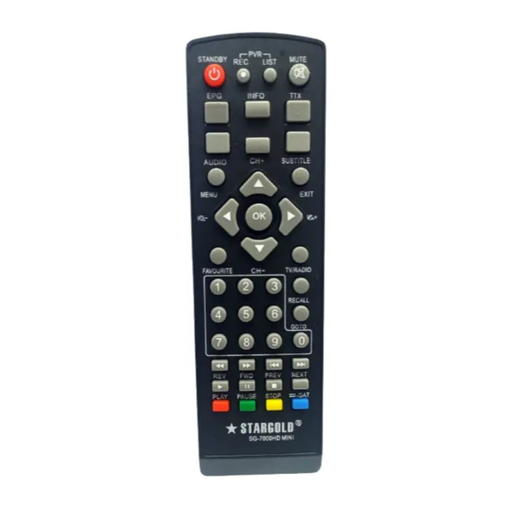 Stargold Satellite Receiver Remote Control Sg-7000 Hd Mini