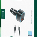 NYORK PRIME DUAL CC-645 - 38W USB AND PD PORT WITH TYPE-C TO TYPE-C CAR CHARGER (ONE YEAR WARRANTY)