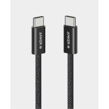 Anker Zolo USB-C to USB-C Braided Cable | 240W | 3.3 ft (1m) | Fast Charging | A8060H11 - Black
