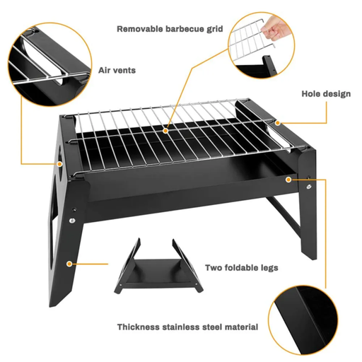 Portable Foldable Stainless Steel Grill Tl 258